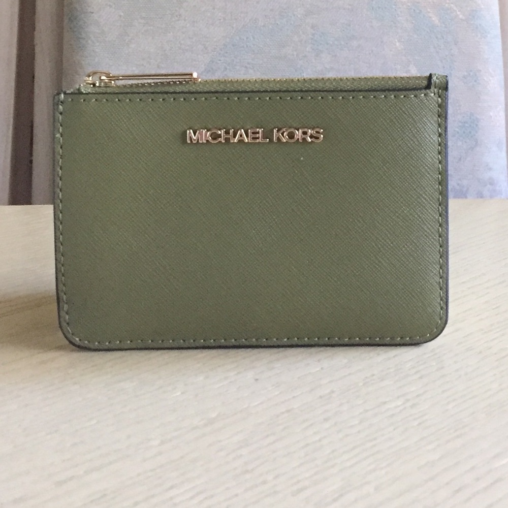 Michael Kors Oregano Leather ID Coinpouch
